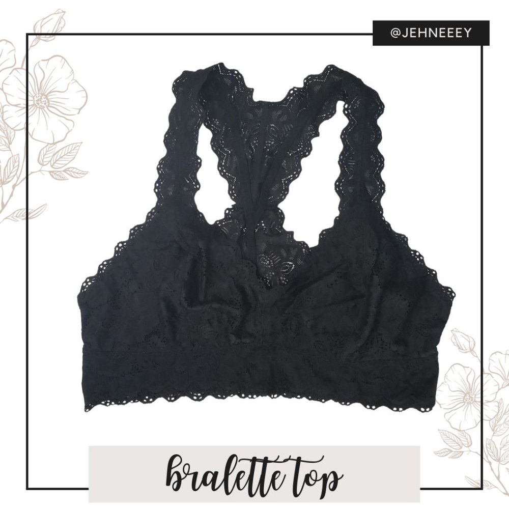 NEW Felina Black Lace Bralette Top